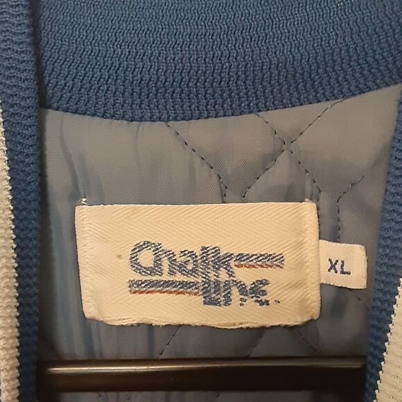 Vtg Indianapolis Colts Chalk Line Mens XL Back Arch Satin Bomber Jacket READ - Picture 6 of 10